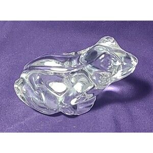 Princess House Leaded Crystal Clear Glass Frog